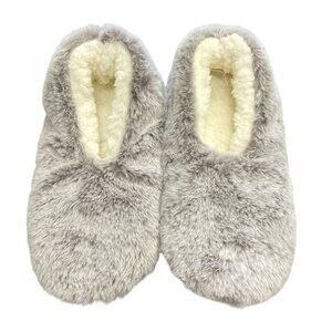 NWOT Cozy Women's S/M Faux Fur Slippers By Lemon Gray Polyester Lining
